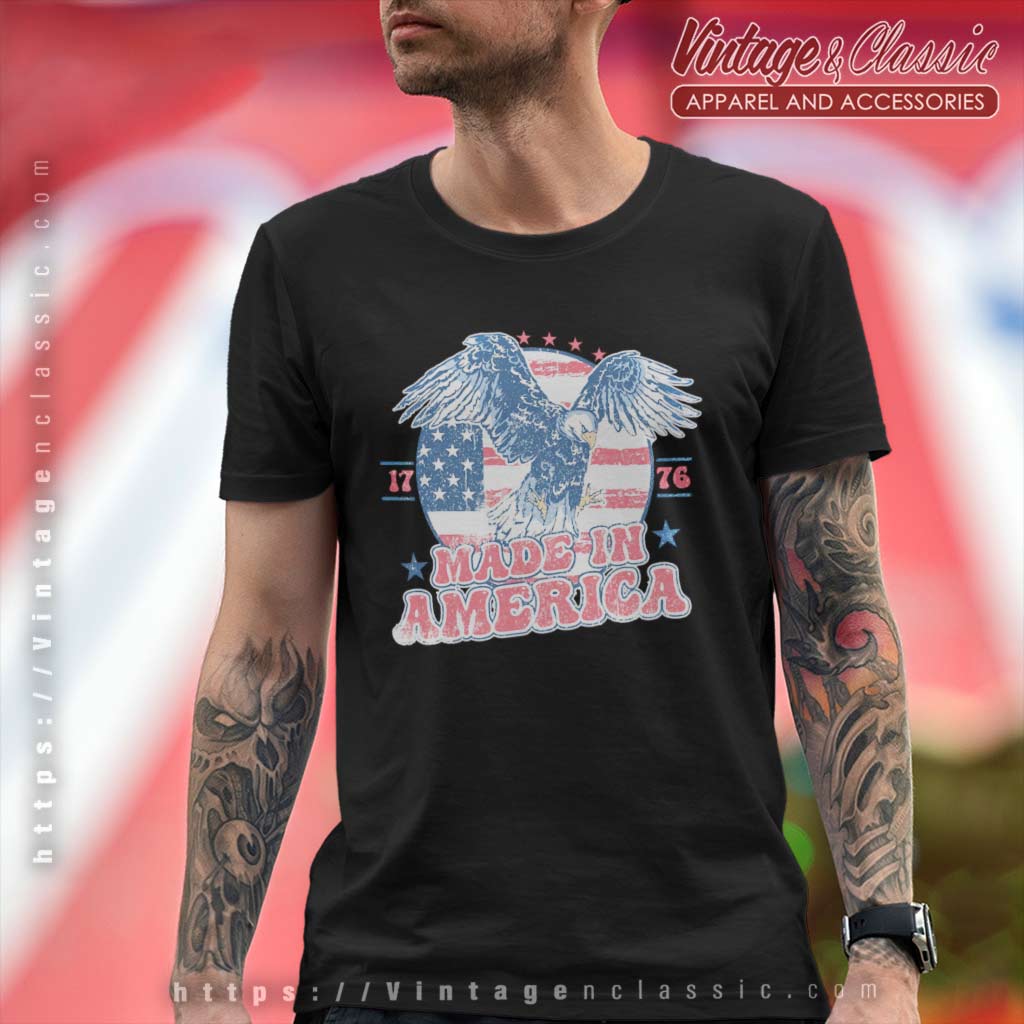 1776 Made In America Shirt, Bald Eagle Independence Day Tshirt ...