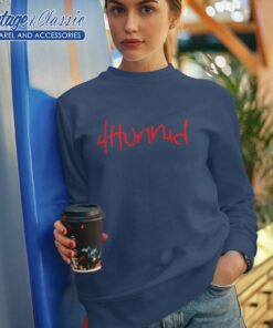 4Hunnid YG Hit Up Logo Navy Sweatshirt
