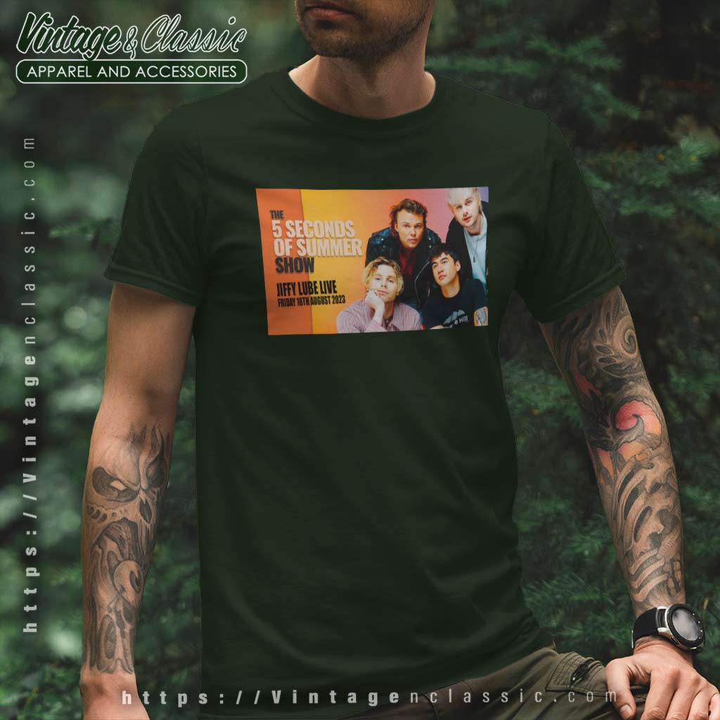 5 Seconds of Summer Poster Tour 2023 Shirt - High-Quality Printed Brand