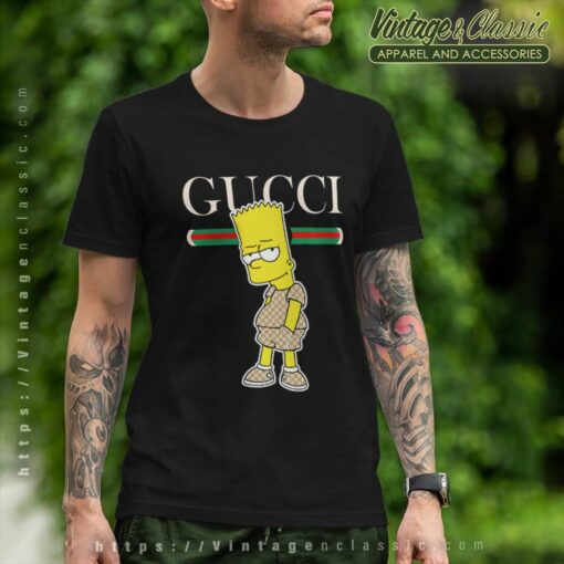Simpsons Gucci, Funny Bart Simpson X Gucci Shirt