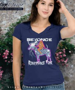 Beyonce Lightning Riding Crystal Horse V Neck TShirt