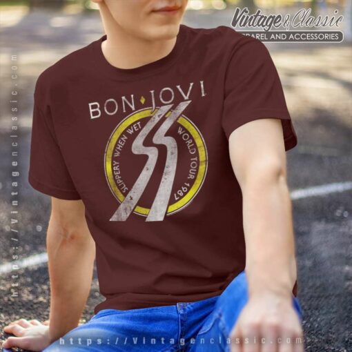 Bon Jovi Slippery When Wet World Tour Shirt