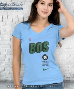 Boston Celtics Nike NBA Playoff Shirt, Big BOS Logo Tshirt - High