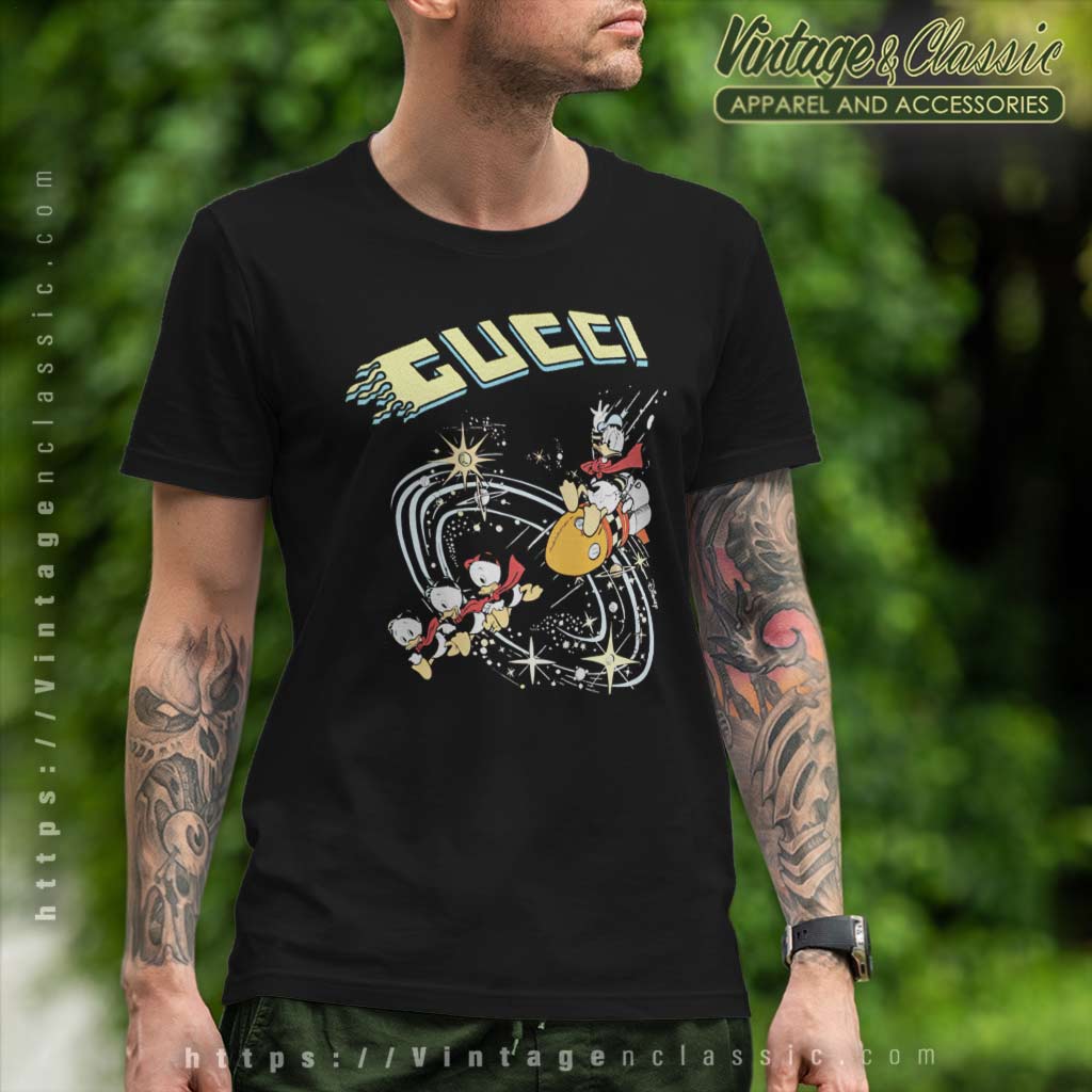 Funny Donald Duck Family Gucci Disney Shirt - High-Quality Printed