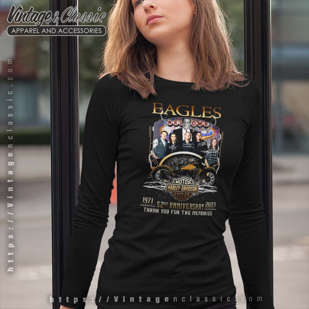 Eagles Signed 52nd Anniversary 1971-2023 Shirt - Vintagenclassic Tee