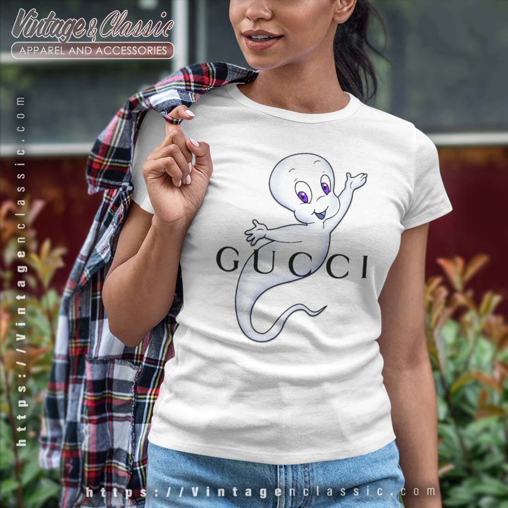 haai Polijsten Gepolijst Funny Casper Ghost Gucci Shirt - High-Quality Printed Brand