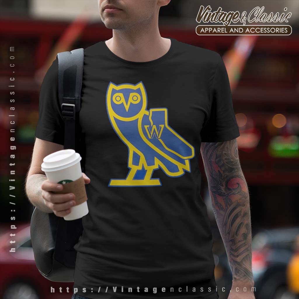 Official OVO Mens Classic Owl Tee Drake Black/Gold