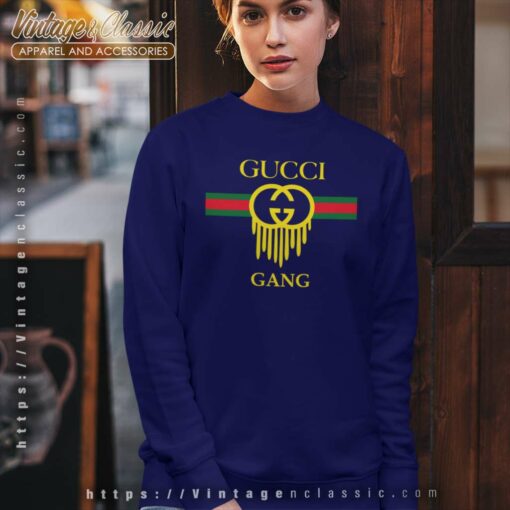 Luxury Gucci Gang Lil Pump shirt, Gucci Gang Melting Logo Shirt