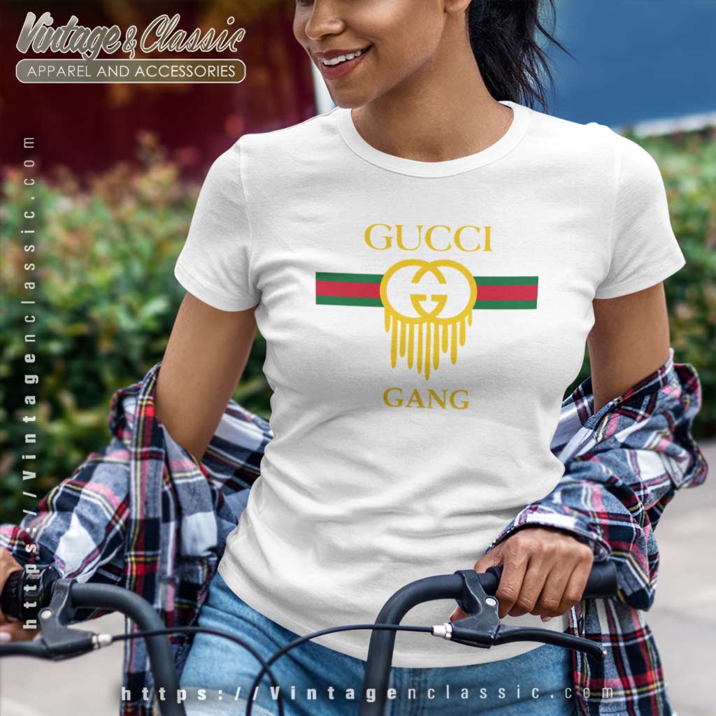 Luxury Gucci Pump shirt, Gucci Gang Melting Logo Shirt High-Quality Printed Brand