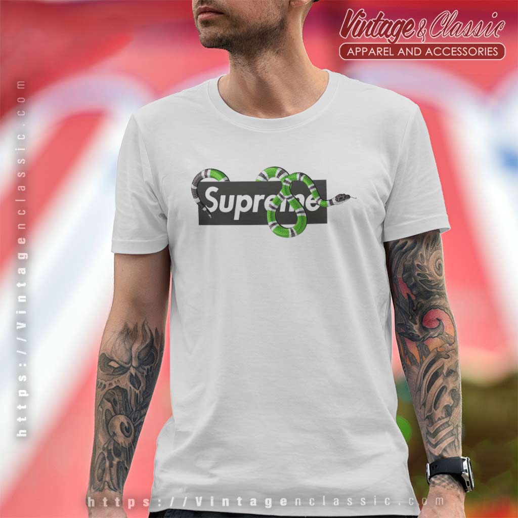 no pagado amante En Gucci King Snake X Supreme logo Shirt - High-Quality Printed Brand