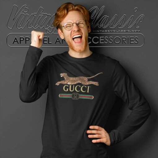 Gucci Shirt, Gucci Logo With Leopard Shirt
