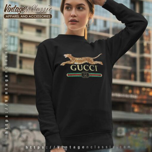 Gucci Shirt, Gucci Logo With Leopard Shirt