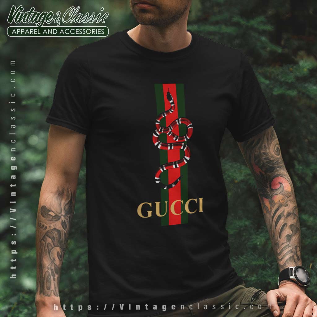 Gucci Shirt, Gucci Snake Logo Shirt - Vintagenclassic Tee