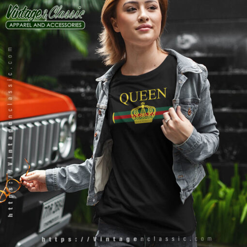 Gucci Style Vintage Queen Crown Luxury Gucci Girls shirt