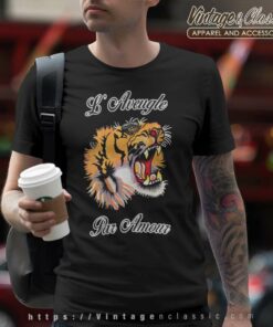 Gucci Tiger With Slogan L Aveugle Par Amour T Shirt