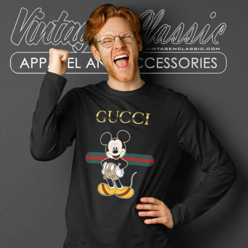 Happy Mickey Mouse With Gucci Shirt