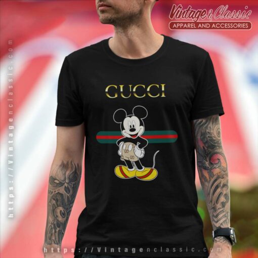 Happy Mickey Mouse With Gucci Shirt