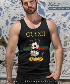 Happy Mickey Mouse With Gucci Tank Top Racerback