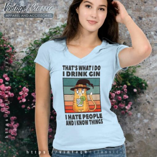 I Drink Gin I Hate People Shirt