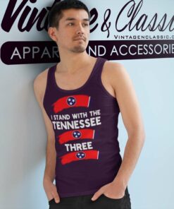 I Stand With The Tennessee Three Flag Tank Top Racerback