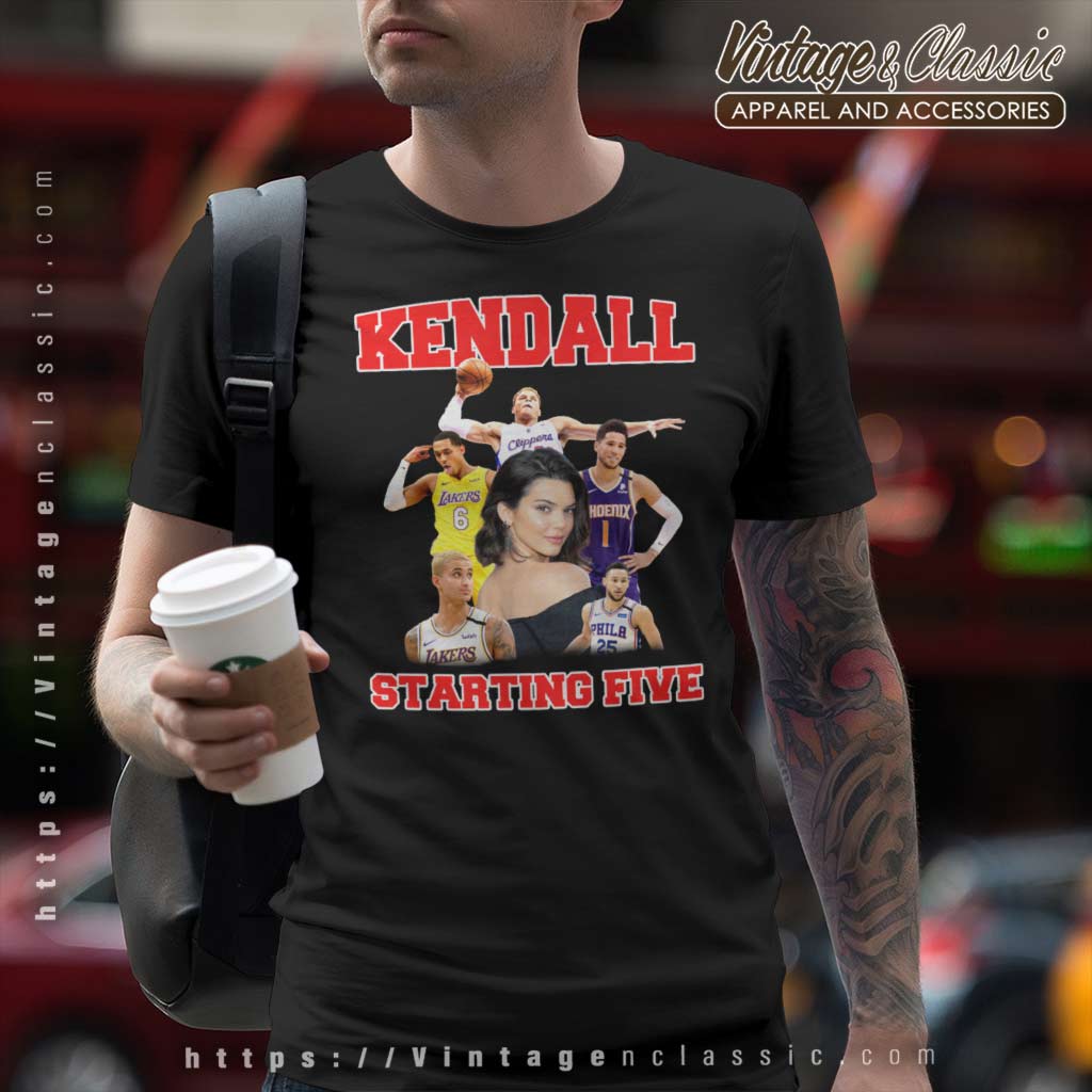 Kendall Jenner Starting 5 Five NBA Team Shirt T-Shirt - Sizes S to 5XL
