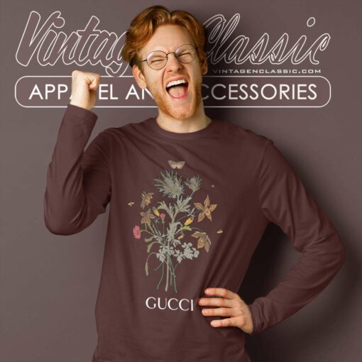 Luxury Gucci Flowers Logo Shirt