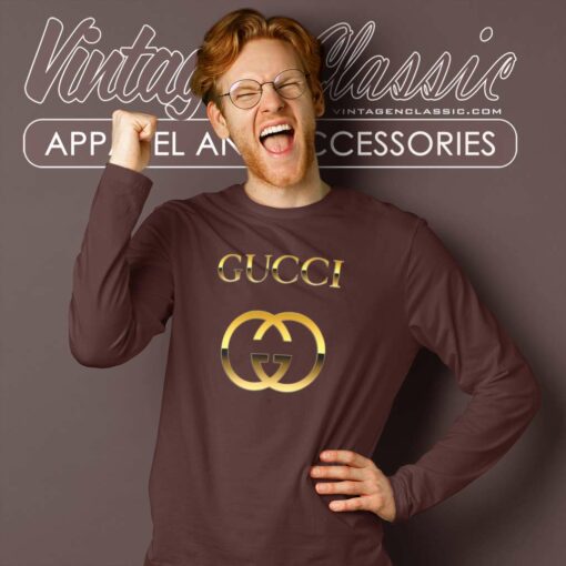 Luxury Gucci Gold Logo Shirt