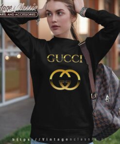 Luxury Gucci Gold Logo Sweatshirt