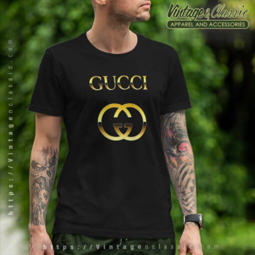 Luxury Gucci Gold Logo Shirt