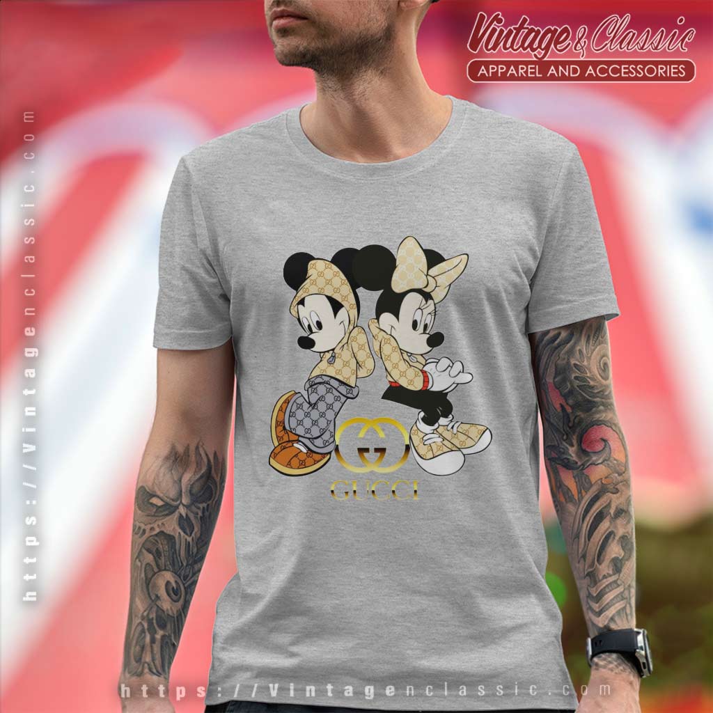 Mickey Mouse And Minnie Mouse Gucci Logo T Shirts, Hoodies, Sweatshirts &  Merch
