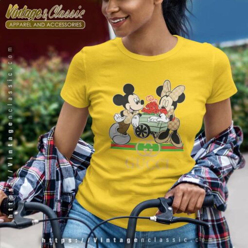 Mickey And Minnie Love Gucci Shirt - High-Quality Printed Brand