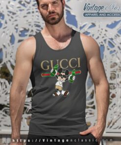 Mickey Love Beer Bottle And Gucci Style Tank Top Racerback