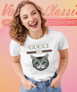 Mystic Cat With Gucci Logo Shirt Women TShirt