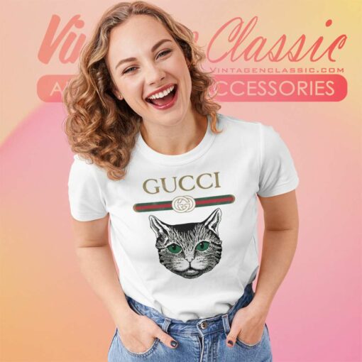 Mystic Cat With Gucci Logo Shirt