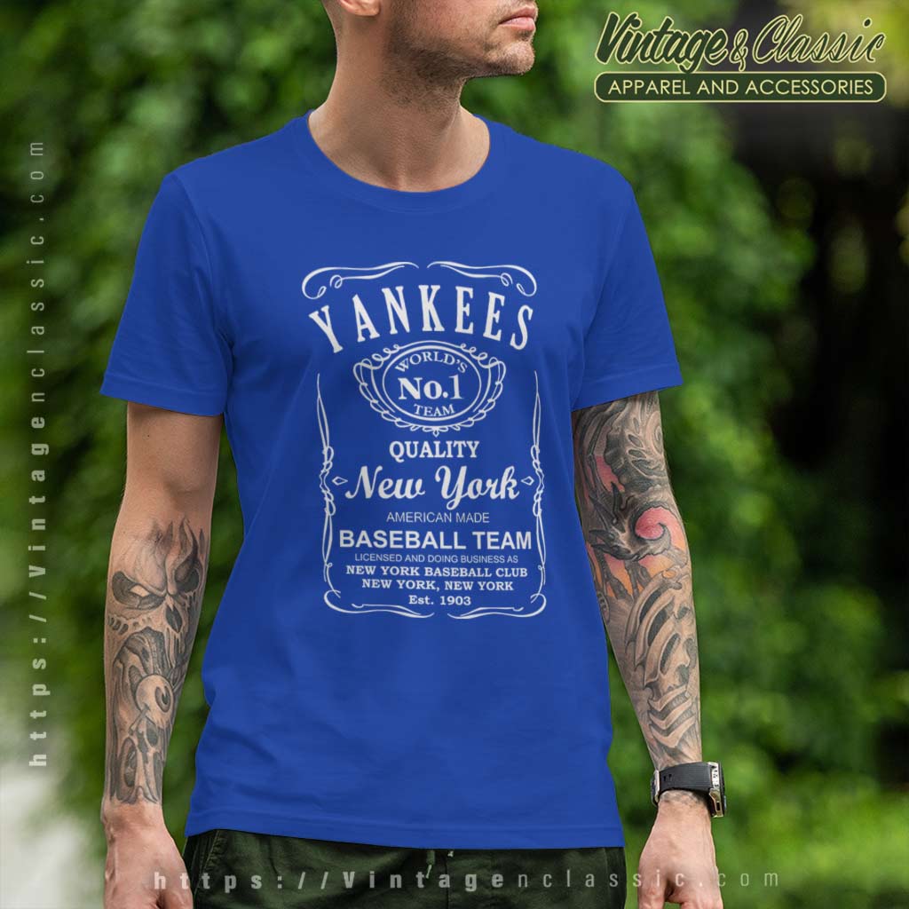 New York Yankees Whiskey Graphic Shirt - High-Quality Printed Brand
