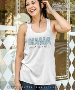 Personalized Bluey Mama Floral Mothers Day Tank Top Racerback