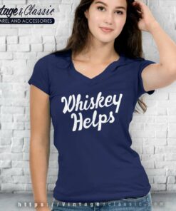 Solid Threads Whiskey Helps V Neck TShirt