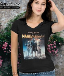Star Wars Movies Mandalorian poster V Neck TShirt