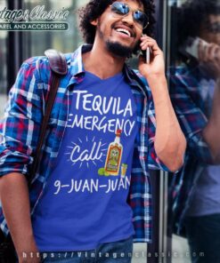 Tequila Emergency Call 9 Juan Juan V Neck TShirt