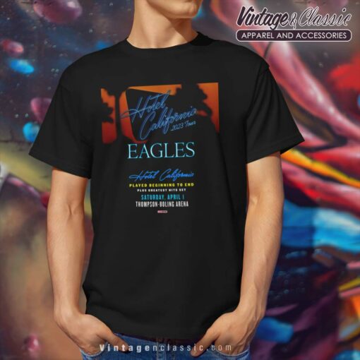 The Eagles Hotel California Concert Shirt. 2023 US Tour Poster Tshirt