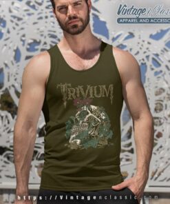 Trivium Skelly Flower Tank Top Racerback