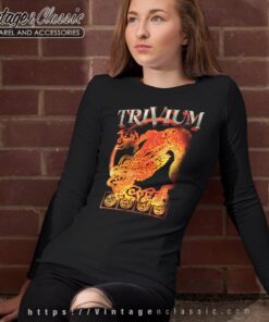 Trivium Spray Stencil Dragon Long Sleeve Tee