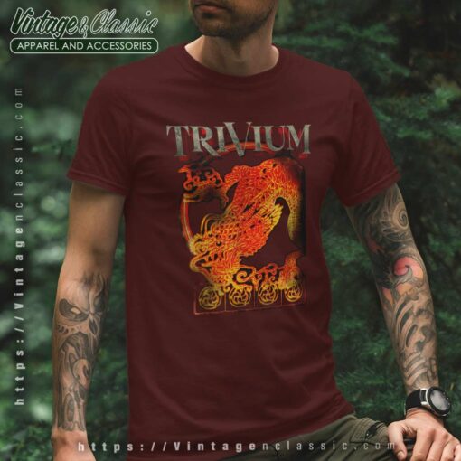 Trivium Spray Stencil Dragon Shirt