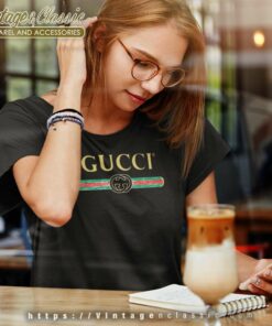 Vintage Classic Gucci Logo Women TShirt