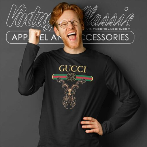 Luxury Zodiac Gucci, Zodiac Capricorn Gucci Logo Shirt