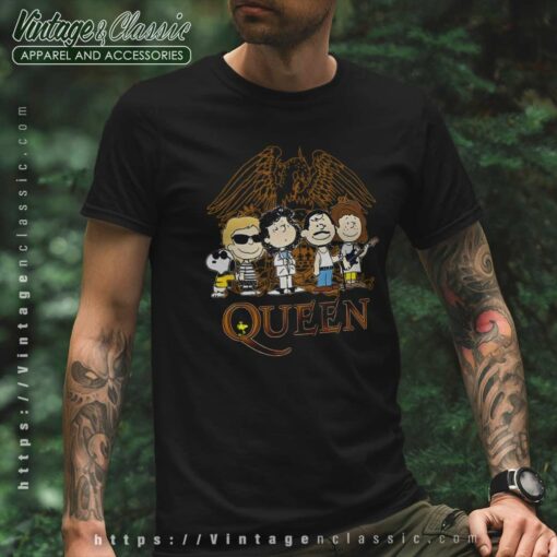 Comic Style Snoopy Dog Queen Band Shirt