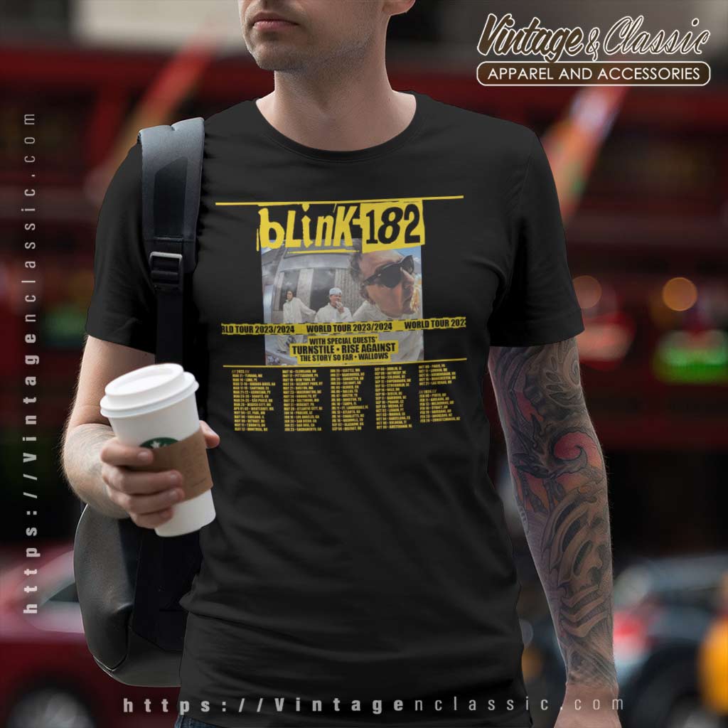 Blink 182 The World Tour 2023 Poster Shirt