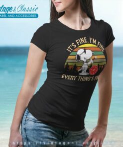 Snoopy Dungeons And Dragons Its Fine Im Fine Everythings Fine Women TShirt