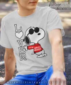 Snoopy Joe Cool Worlds Greatest Lover T Shirt