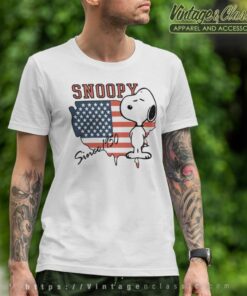 Snoopy Since 1950 American Flag T Shirt